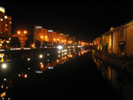 Вид на канал Отару ночью